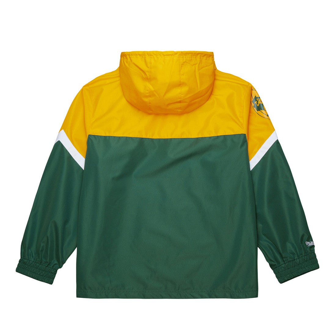 Green Bay Packers Tie Breaker Vintage Logo Lightweight Anorak Half-Zip Windbreaker - Gold/Green sale