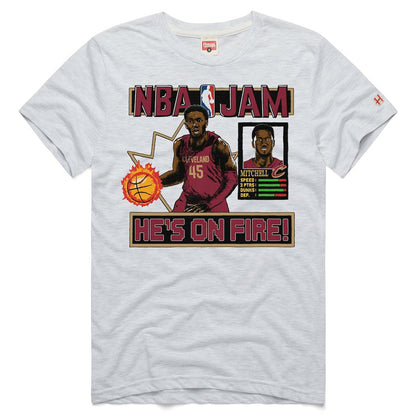Donovan Mitchell Cleveland Cavaliers Homage Unisex NBA Jam Tri-Blend T-Shirt sale - Ash sale