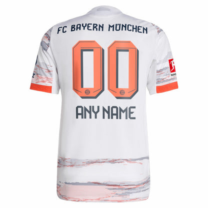 Bayern Munich 2025/26 Away Custom Jersey - White | Adidas cheap