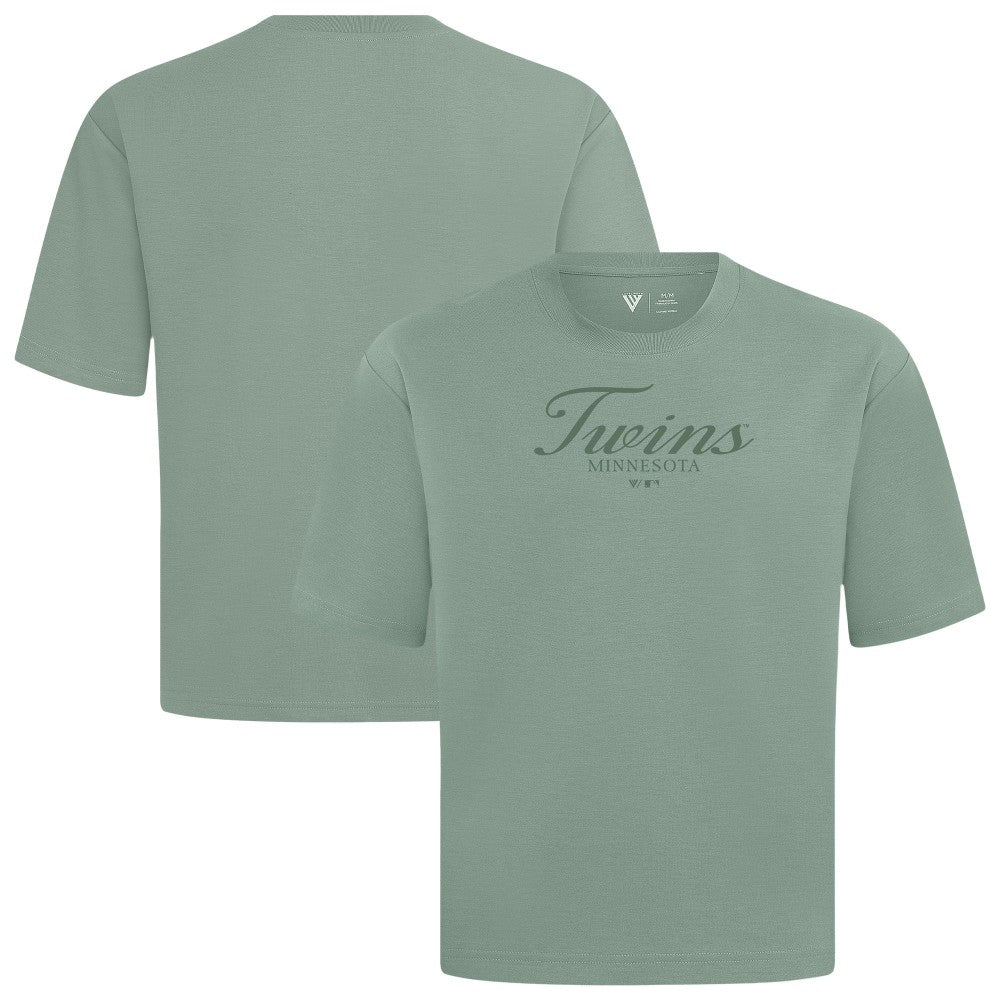 Minnesota Twins Levelwear Ethereal Oversized Luxe Signature Knit T-Shirt - Green
