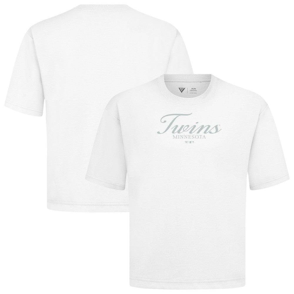 Minnesota Twins Levelwear Ethereal Oversized Luxe Signature Knit T-Shirt - White