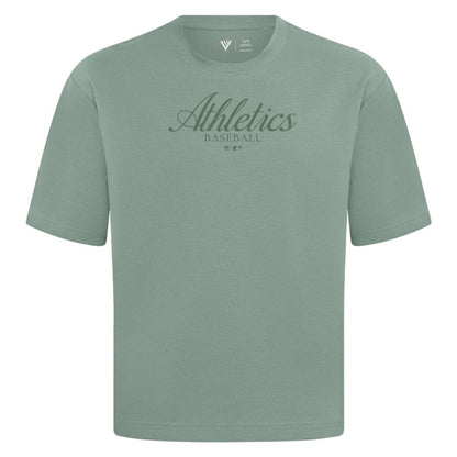 Athletics Levelwear Ethereal Oversized Luxe Signature Knit T-Shirt - Green