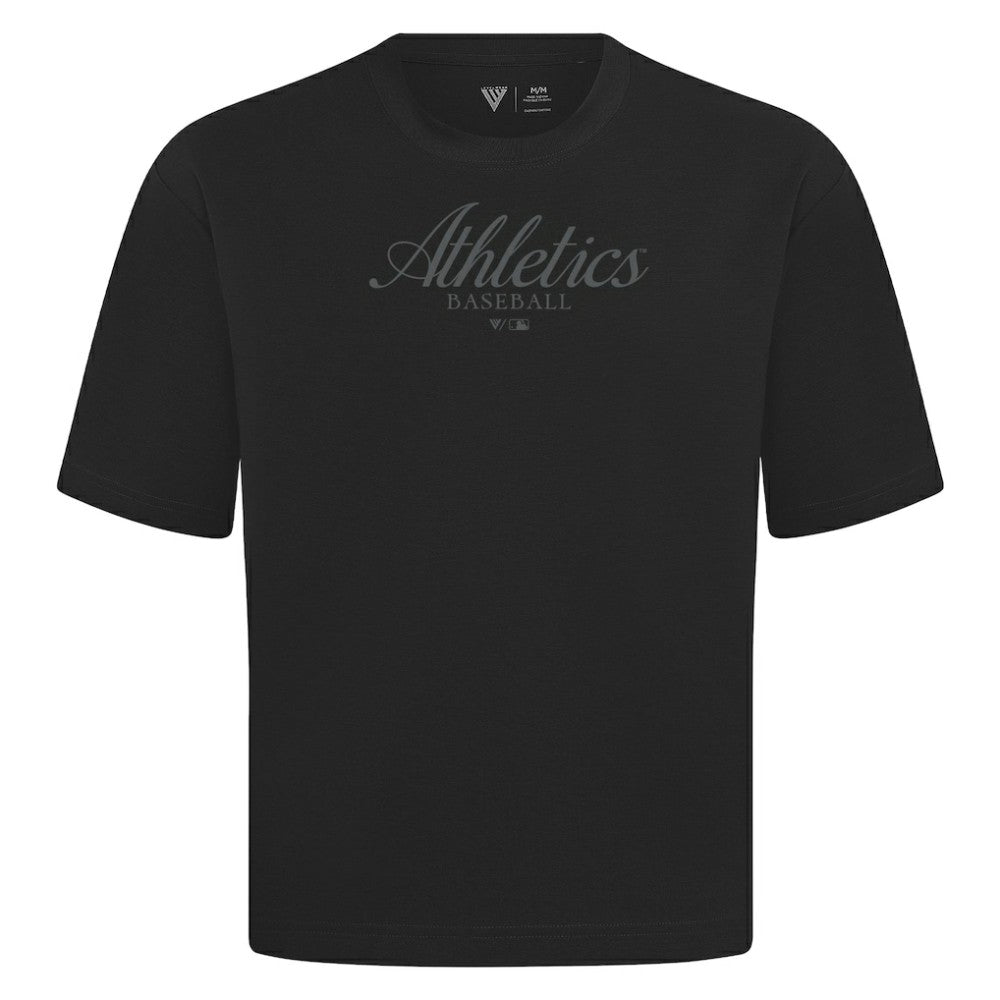 Athletics Levelwear Ethereal Oversized Luxe Signature Knit T-Shirt - Black