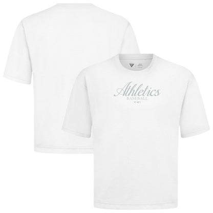 Athletics Levelwear Ethereal Oversized Luxe Signature Knit T-Shirt - White