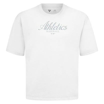 Athletics Levelwear Ethereal Oversized Luxe Signature Knit T-Shirt - White