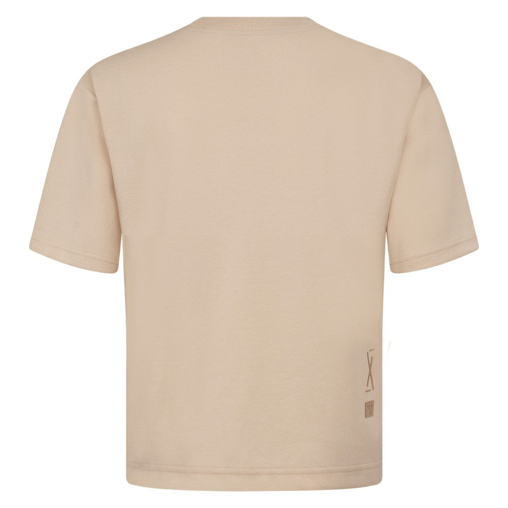 Athletics Levelwear Ethereal Oversized Luxe Signature Knit T-Shirt - Khaki