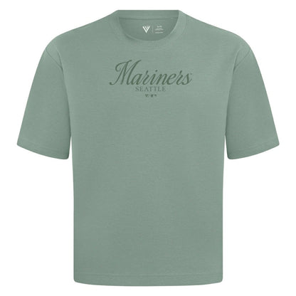 Seattle Mariners Levelwear Ethereal Oversized Luxe Signature Knit T-Shirt - Green