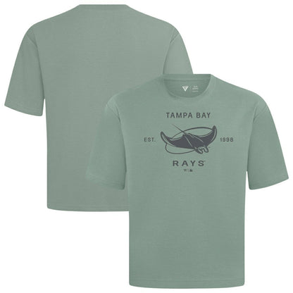Tampa Bay Rays Levelwear Crossway Oversized Luxe Signature Knit T-Shirt - Green