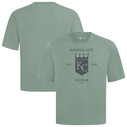 Kansas City Royals Levelwear Crossway Oversized Luxe Signature Knit T-Shirt - Green