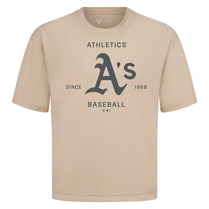 Athletics Levelwear Crossway Oversized Luxe Signature Knit T-Shirt - Khaki
