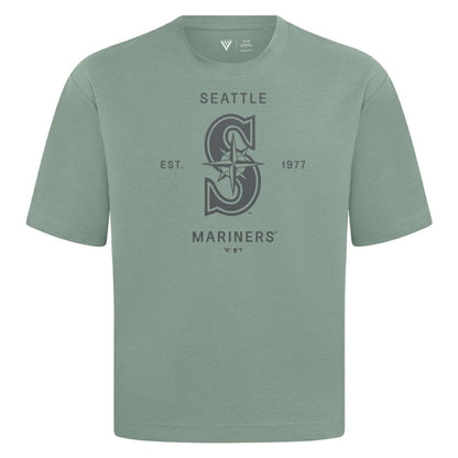 Seattle Mariners Levelwear Crossway Oversized Luxe Signature Knit T-Shirt - Green