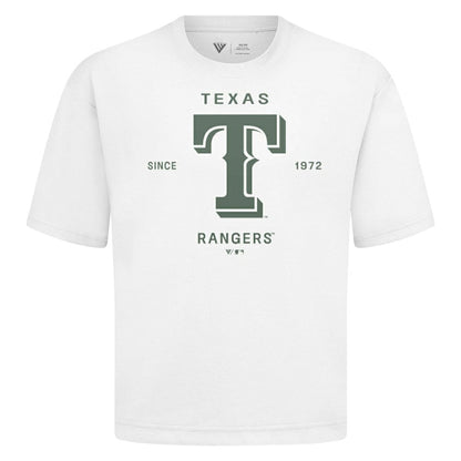 Texas Rangers Levelwear Crossway Oversized Luxe Signature Knit T-Shirt - White