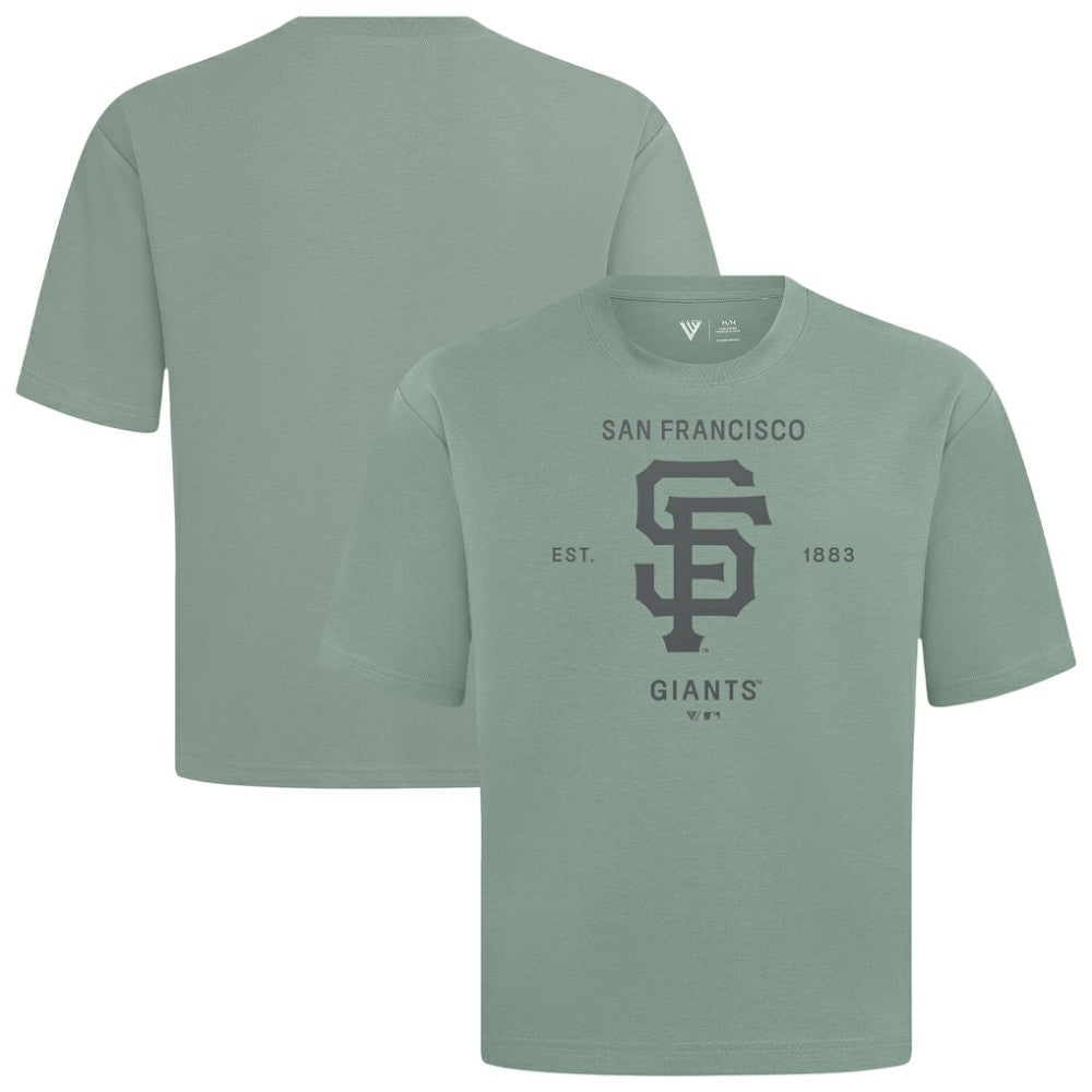 San Francisco Giants Levelwear Crossway Oversized Luxe Signature Knit T-Shirt - Green