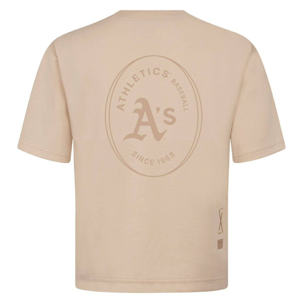 Athletics Levelwear Signet Oversized Luxe Signature Knit T-Shirt - Khaki