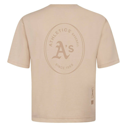 Athletics Levelwear Signet Oversized Luxe Signature Knit T-Shirt - Khaki
