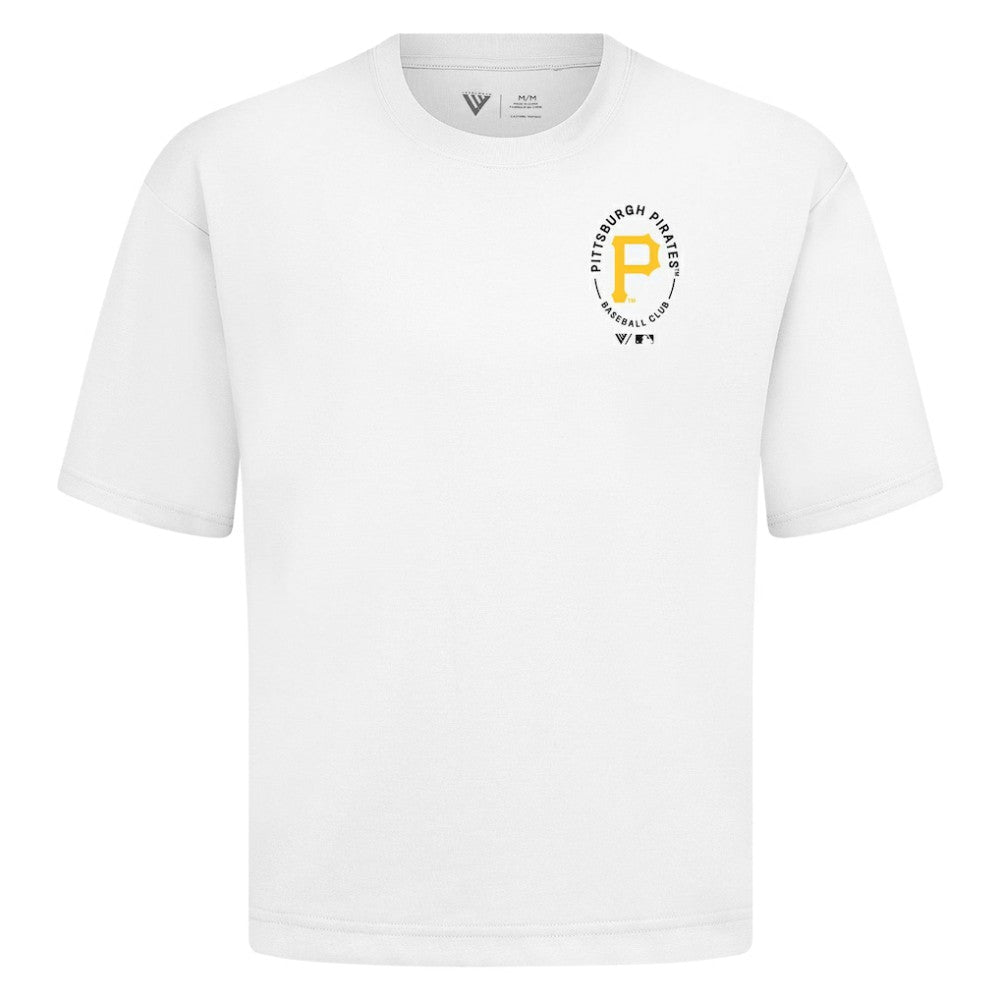 Pittsburgh Pirates Levelwear Signet Oversized Luxe Signature Knit T-Shirt - White