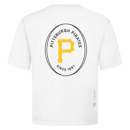 Pittsburgh Pirates Levelwear Signet Oversized Luxe Signature Knit T-Shirt - White