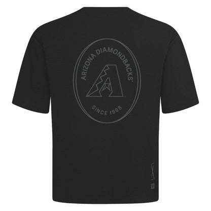 Arizona Diamondbacks Levelwear Signet Oversized Luxe Signature Knit T-Shirt - Black