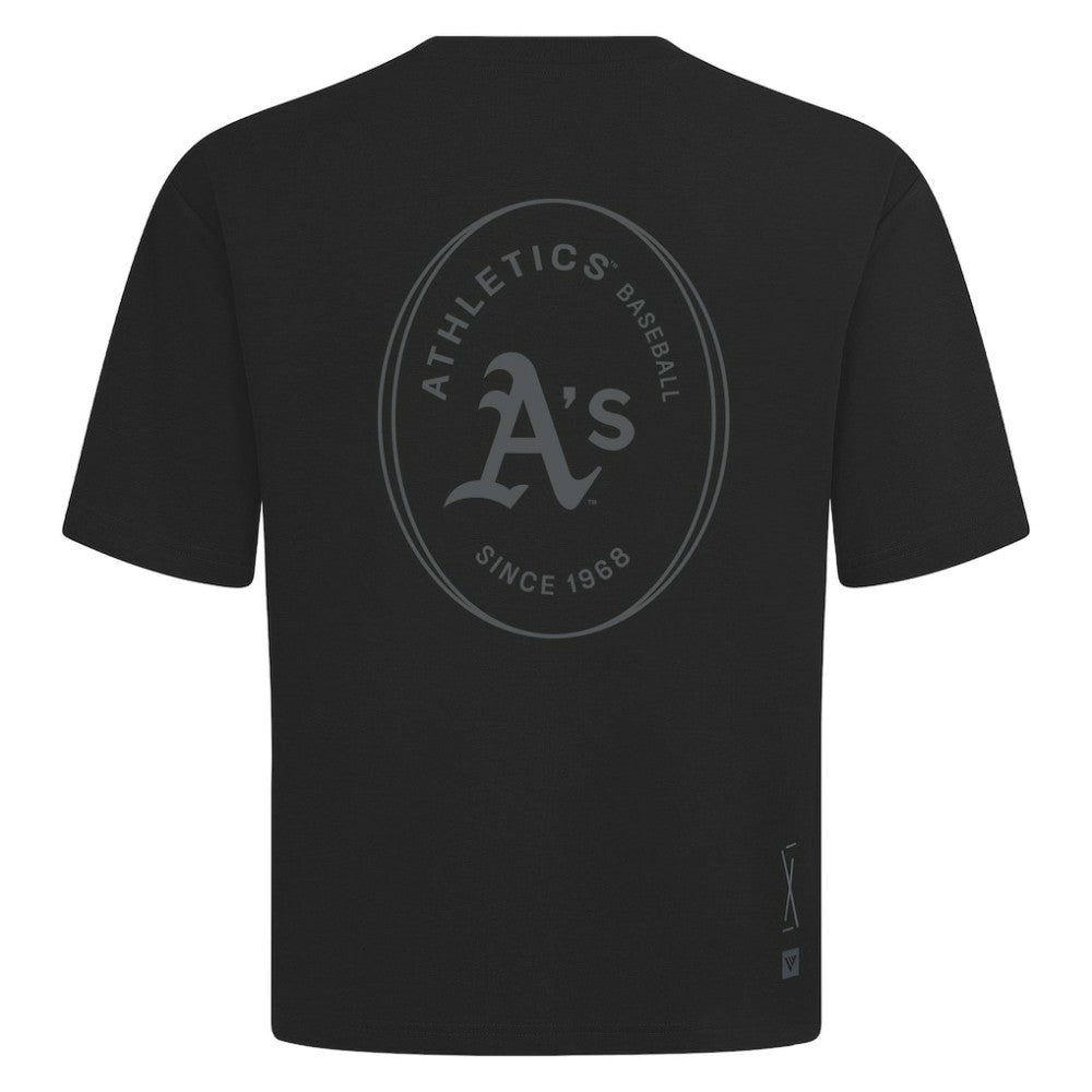 Athletics Levelwear Signet Oversized Luxe Signature Knit T-Shirt - Black