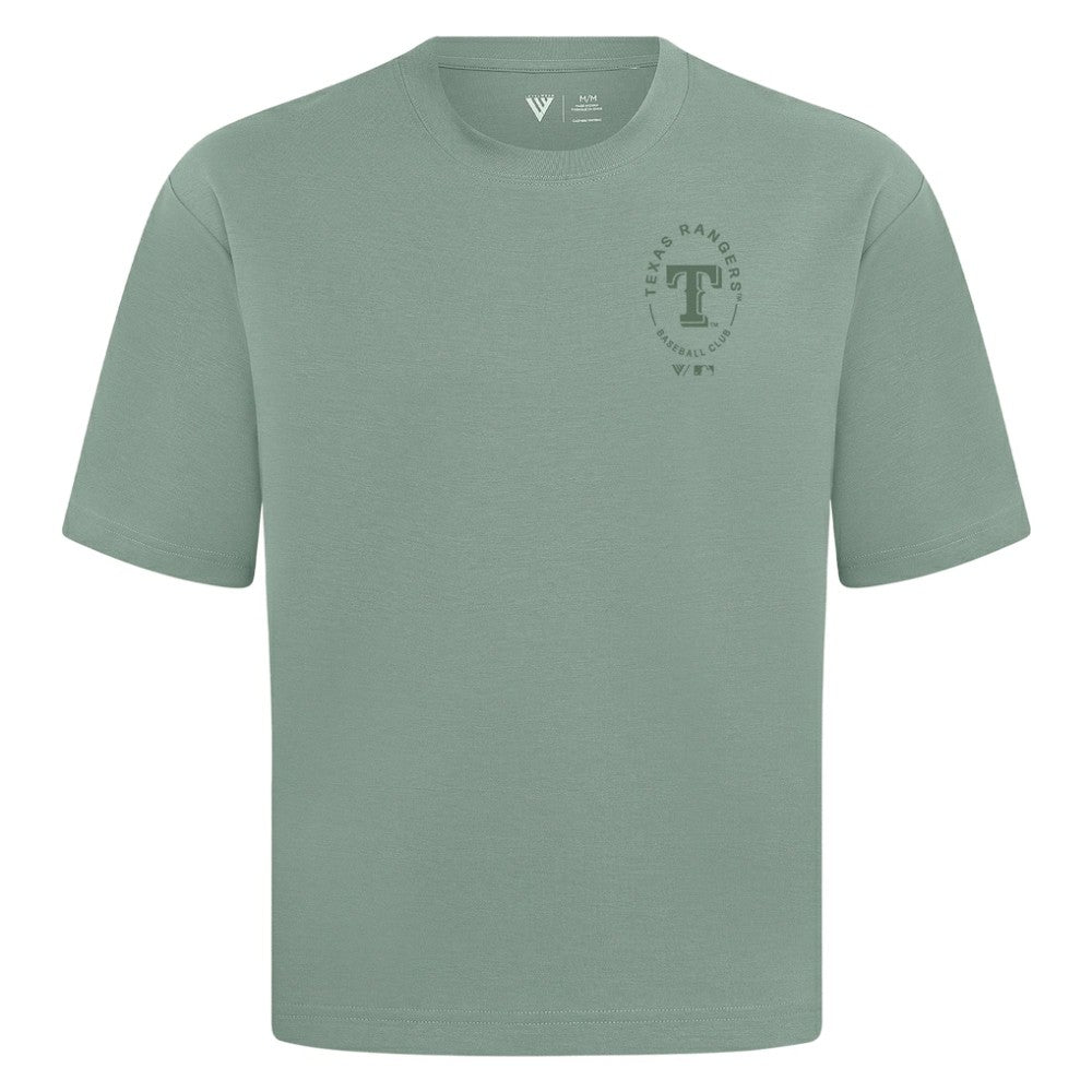 Texas Rangers Levelwear Signet Oversized Luxe Signature Knit T-Shirt - Green