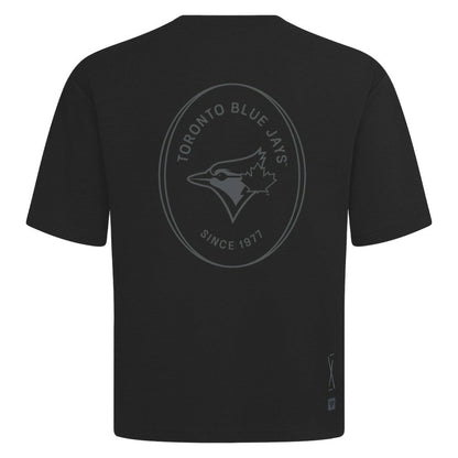 Toronto Blue Jays Levelwear Signet Oversized Luxe Signature Knit T-Shirt - Black