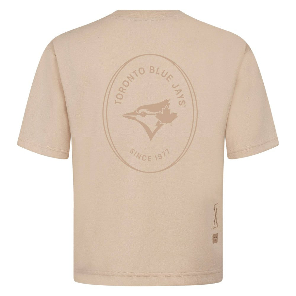 Toronto Blue Jays Levelwear Signet Oversized Luxe Signature Knit T-Shirt - Khaki