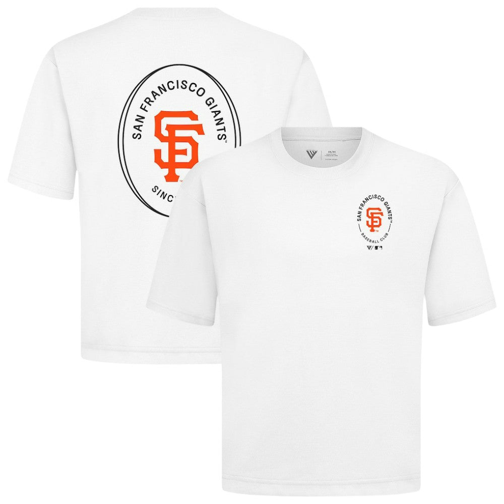 San Francisco Giants Levelwear Register Oversized Luxe Signature Knit T-Shirt - White