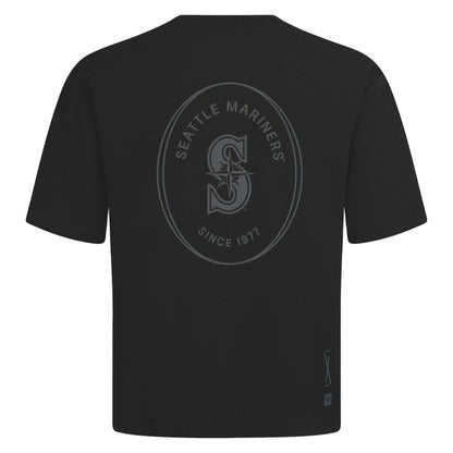 Seattle Mariners Levelwear Register Oversized Luxe Signature Knit T-Shirt - Black