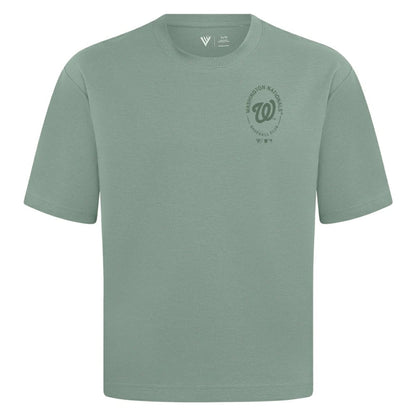Washington Nationals Levelwear Register Oversized Luxe Signature Knit T-Shirt - Green
