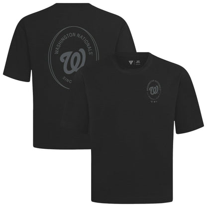 Washington Nationals Levelwear Register Oversized Luxe Signature Knit T-Shirt - Black