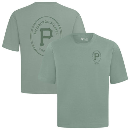 Pittsburgh Pirates Levelwear Register Oversized Luxe Signature Knit T-Shirt - Green