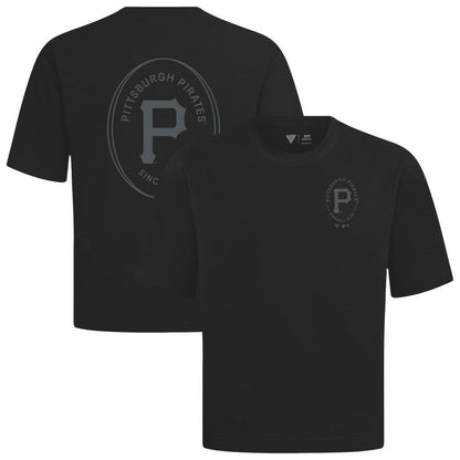 Pittsburgh Pirates Levelwear Register Oversized Luxe Signature Knit T-Shirt - Black
