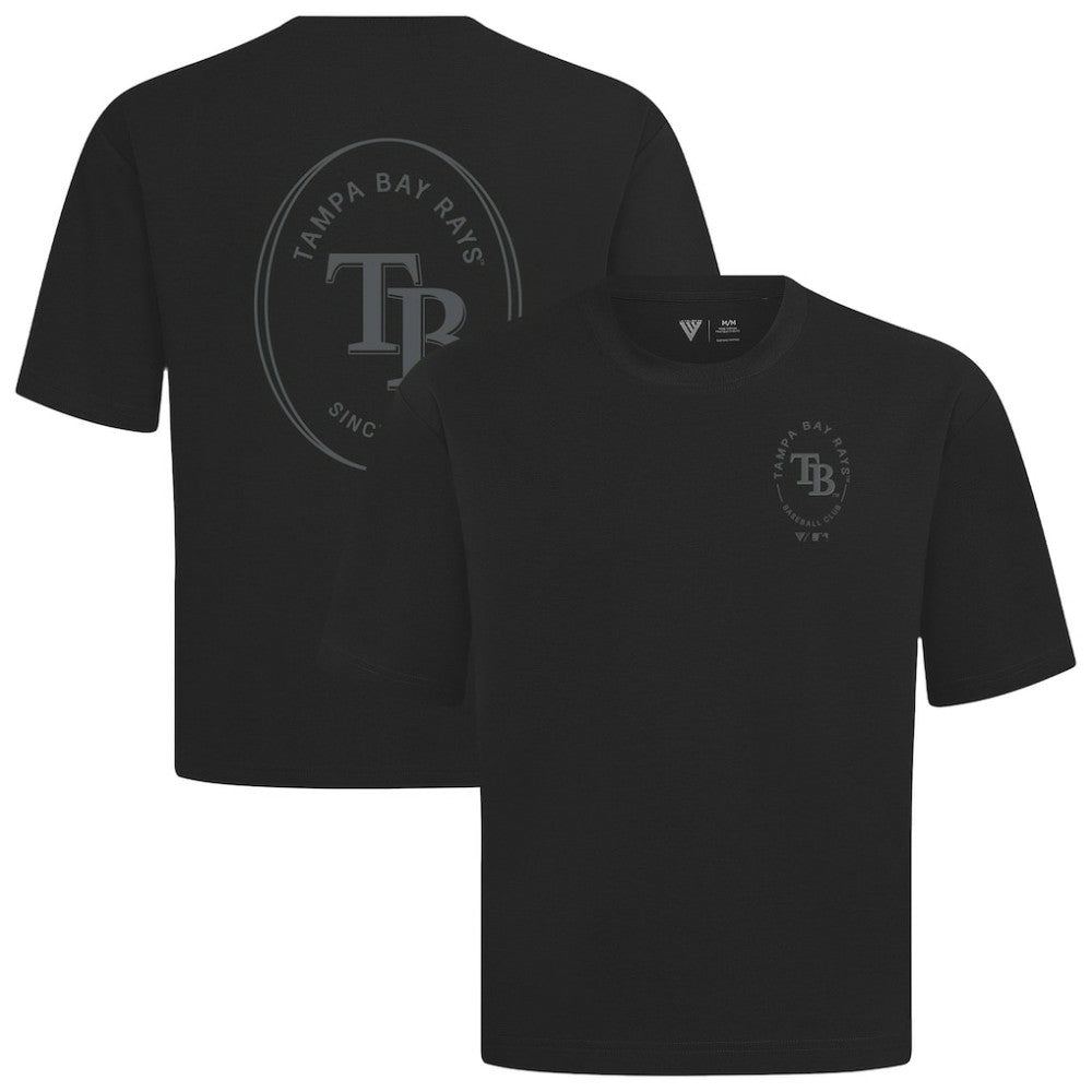 Tampa Bay Rays Levelwear Register Oversized Luxe Signature Knit T-Shirt - Black