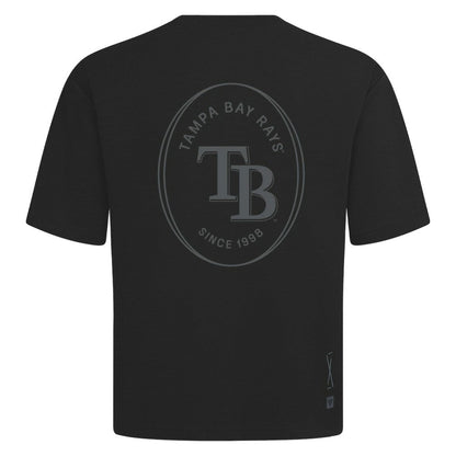 Tampa Bay Rays Levelwear Register Oversized Luxe Signature Knit T-Shirt - Black