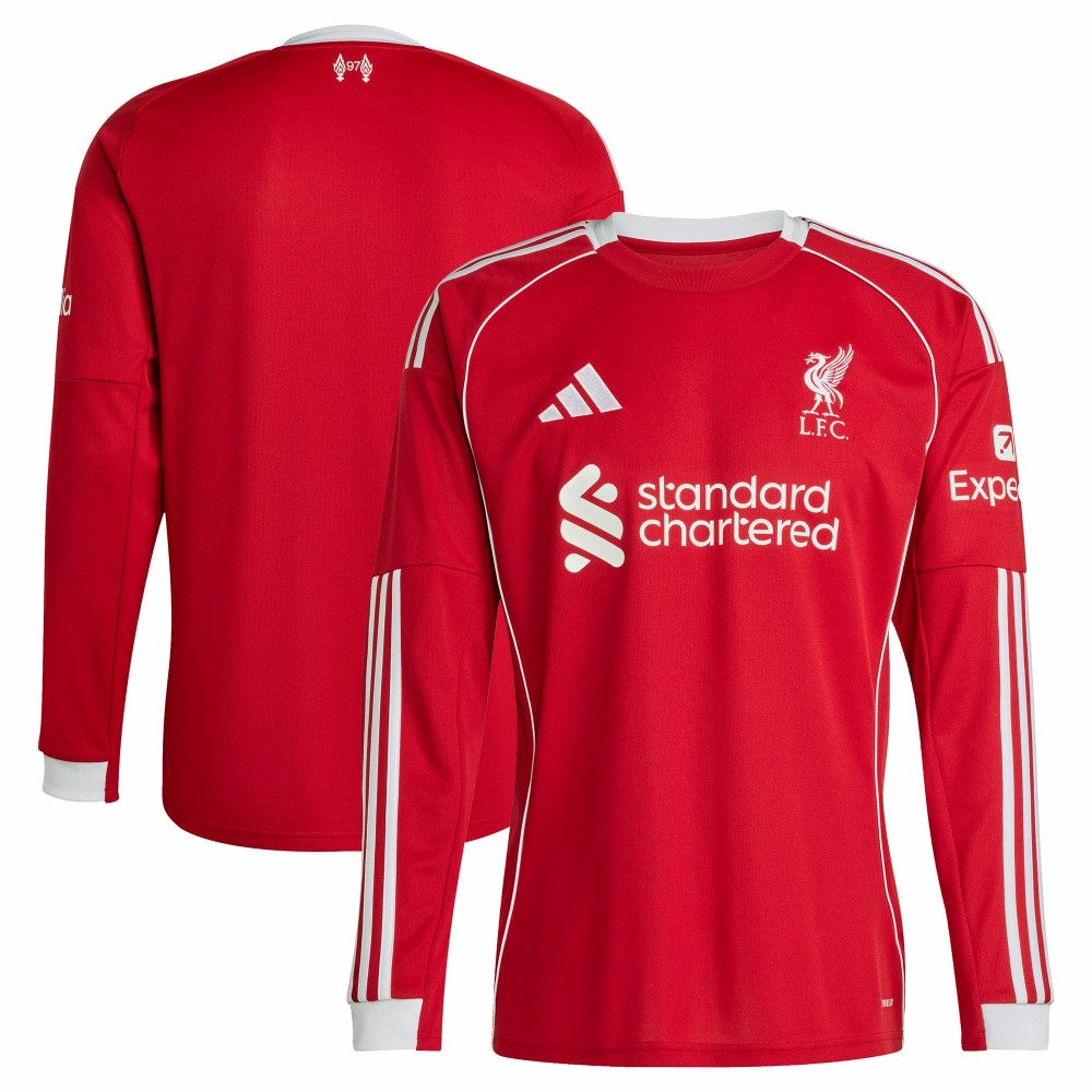 Liverpool 2025/26 Home Replica Long Sleeve Jersey - Red | Adidas on sale