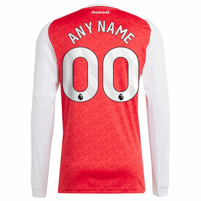 Arsenal 2025/26 Home Replica Long Sleeve Custom Jersey - Red | Adidas discount