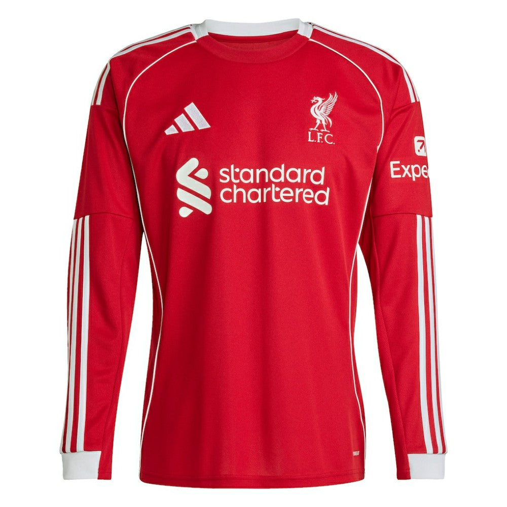Liverpool 2025/26 Home Custom Replica Long Sleeve Jersey - Red | Adidas outlet