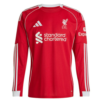 Liverpool 2025/26 Home Custom Replica Long Sleeve Jersey - Red | Adidas outlet