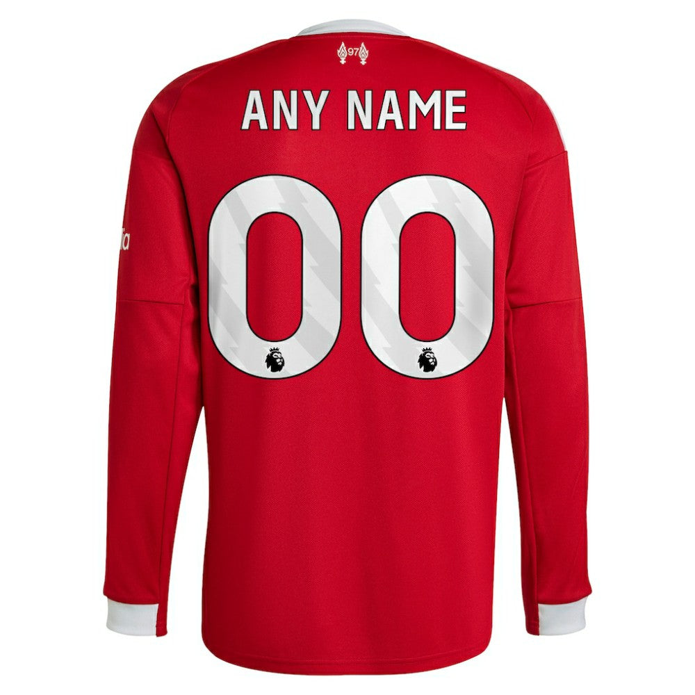 Liverpool 2025/26 Home Custom Replica Long Sleeve Jersey - Red | Adidas outlet