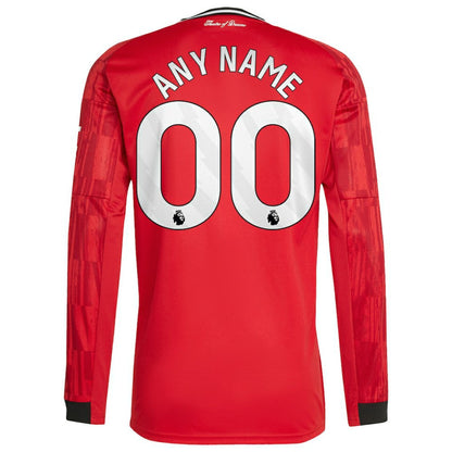 Manchester United Home 2025/26 Custom Replica Long Sleeve Jersey - Red | Adidas discount