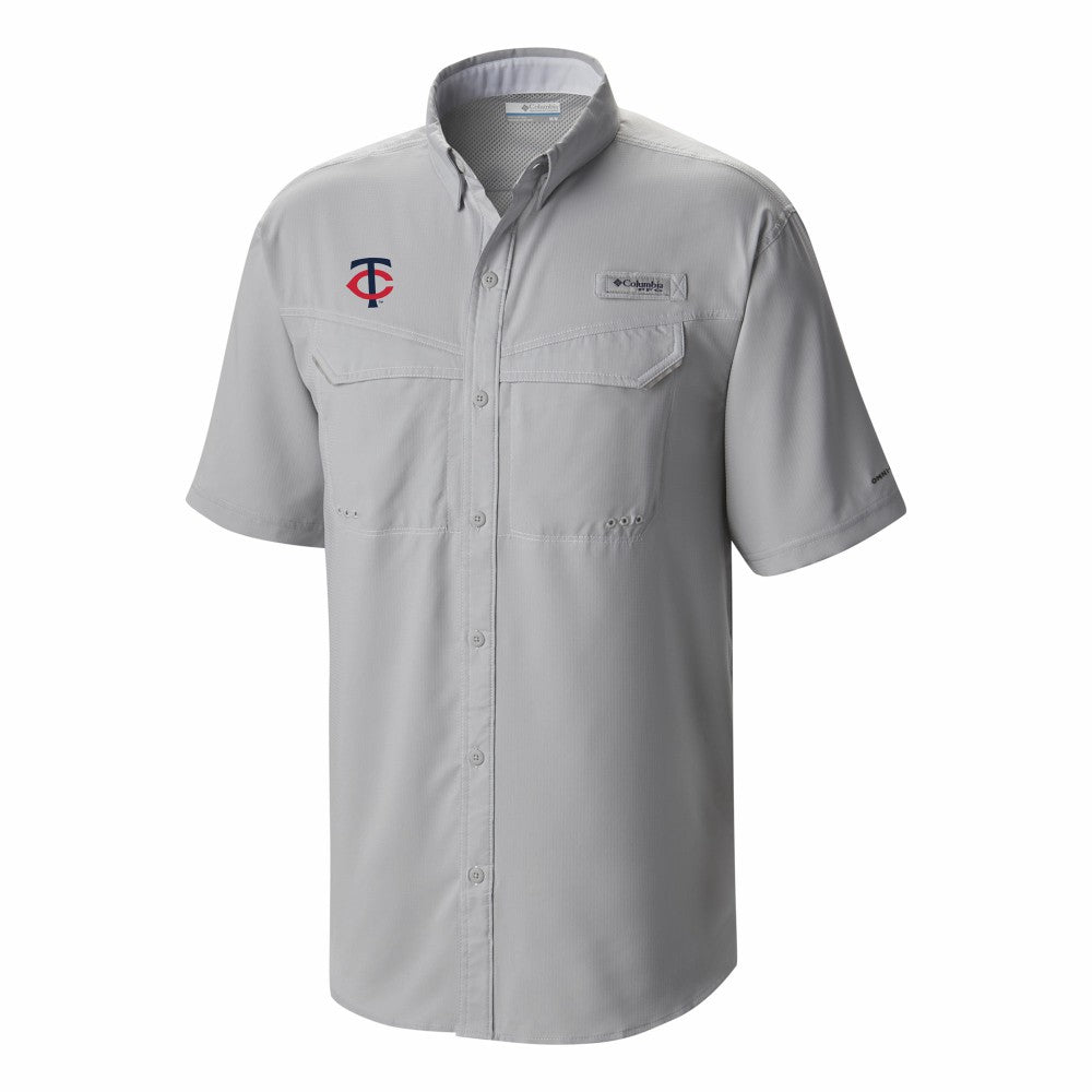 Minnesota Twins Omni-Wick Low Drag Offshore Button-Up Shirt - Gray | Columbia