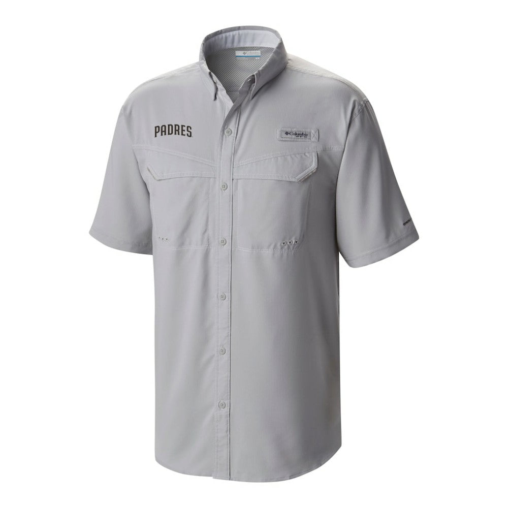 San Diego Padres Omni-Wick Low Drag Offshore Button-Up Shirt - White | Columbia