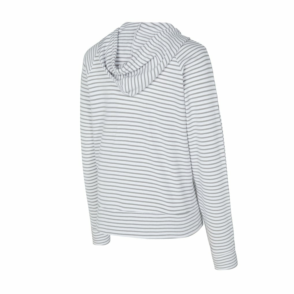 Kansas City Chiefs Concepts Sport Women's Liftoff Striped V-Neck Hoodie - White/Gray for sale