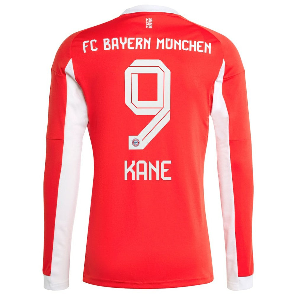 Harry Kane Bayern Munich 2025/26 Home Replica Long Sleeve Jersey - Red | Adidas cheap