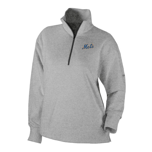 New York Mets Women's Birchwood Hills Quarter-Zip Pullover - Gray | Columbia