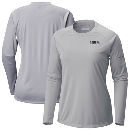 San Diego Padres Tidal Tee II Long Sleeve T-Shirt - Gray | Columbia