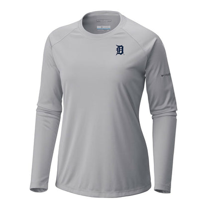Detroit Tigers Tidal Tee II Long Sleeve T-Shirt - Gray | Columbia