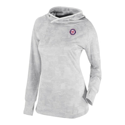 Washington Nationals Women's Omni-Wick Sunday Ball Raglan Pullover Hoodie - White | Columbia