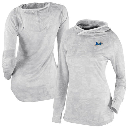 New York Mets Women's Omni-Wick Sunday Ball Raglan Pullover Hoodie - White | Columbia