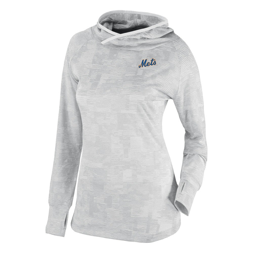 New York Mets Women's Omni-Wick Sunday Ball Raglan Pullover Hoodie - White | Columbia